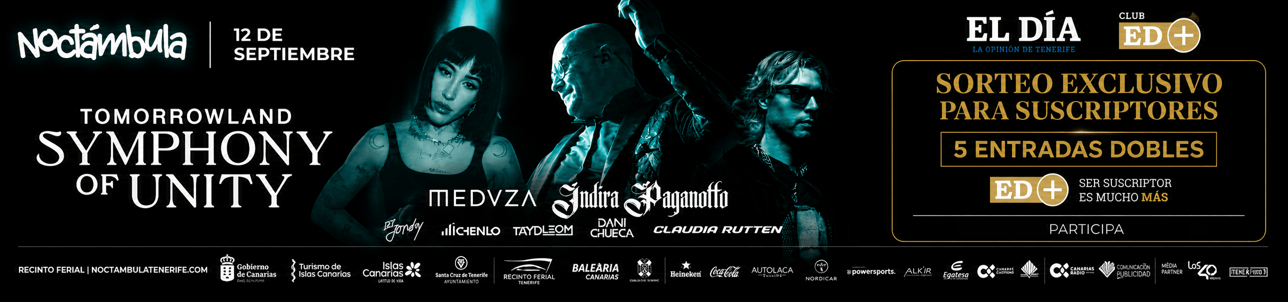 Sorteo de 5 entradas dobles para el NOCTÁMBULA Festival - Los 40 Principales